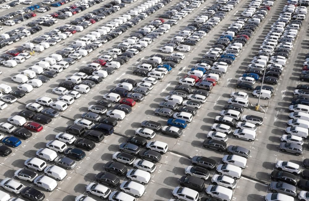 transport-concept-with-parked-cars